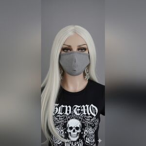 Perry Ellis Gray Grey Unisex Face Mask with Opening